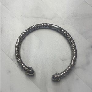 Elegant Silver and Gold Twisted Bracelet